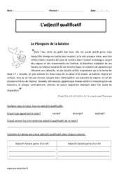 Adjectif qualificatif - Exercices corrigés - Grammaire : Primaire 5 - PDF à imprimer