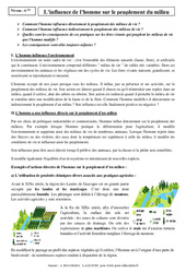 Influence de l’homme sur le peuplement du milieu - Cours - SVT : Primaire 6 - PDF à imprimer