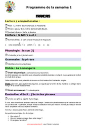 Semaine 1 - école à la maison IEF - Fiches  en libre téléchargement : Primaire 2
