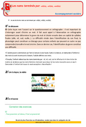Les noms terminés par - ail(le), - eil(le), - euil(le) - Soutien scolaire - Aide aux devoirs : Primaire 4 - PDF à imprimer