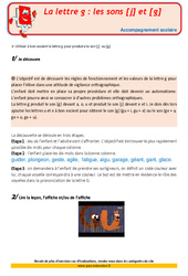 La lettre g les sons [j] et [g] - Soutien scolaire - Aide aux devoirs : Primaire 4 - PDF à imprimer