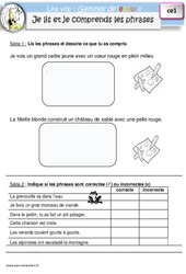 Je lis et je comprends les phrases - Gamme de lecture : Primaire 2 - PDF à imprimer