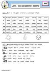 Je lis, j'écris correctement les sons - Gamme de lecture : Primaire 2 - PDF à imprimer