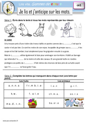 Je lis et j'anticipe sur les mots - Gamme de lecture : Primaire 2 - PDF à imprimer