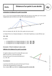 Distance d'un point à une droite - Cours - Triangle - Géométrie : Secondaire 2 - PDF à imprimer