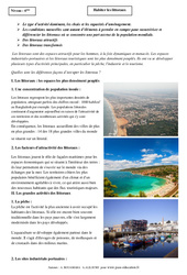 Habiter les littoraux - Cours - Géographie : Primaire 6 - PDF à imprimer