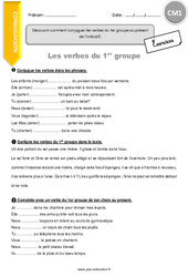 Découvrir comment conjuguer les verbes du 1er groupe au présent de l’indicatif - Exercices avec correction : Primaire 4 - PDF à imprimer