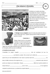 Séance à l'Ecclésia - Etude de cas - Civilisation grecque : Primaire 6 - PDF à imprimer