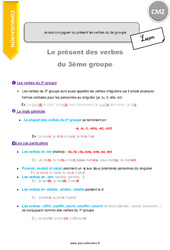 Comment conjuguer au présent les verbes du 3e groupe - Cours, Leçon : Primaire 5 - PDF à imprimer