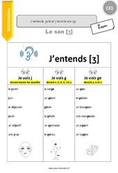 J’entends, je lis et j’écris le son j - Cours, Leçon : Primaire 2 - PDF à imprimer