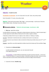 Weather - Anglais - Billy, Doggy - My English Pass : Primaire 1 - PDF à imprimer