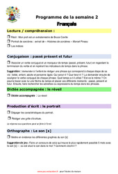 Semaine 2 - école à la maison IEF - Fiches  : Primaire 4