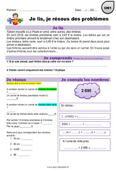 Décimaux x10 et en euros - Je lis et je résous des problèmes : Primaire 4 - PDF à imprimer