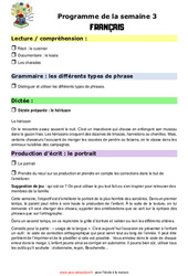 Semaine 3 - école à la maison IEF - Fiches  : Primaire 4