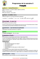 Semaine 5 - école à la maison IEF - Fiches  : Primaire 2