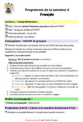 Semaine 4 - école à la maison IEF - Fiches  : Primaire 4