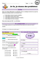 Addition et les fractions - Je lis et je résous des problèmes : Primaire 4 - PDF à imprimer