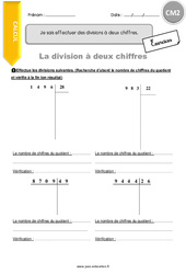 Comment effectuer des divisions à deux chiffres - Exercices avec correction : Primaire 5 - PDF à imprimer