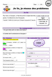 Addition et multiplication - Je lis et je résous des problèmes : Primaire 3 - PDF à imprimer