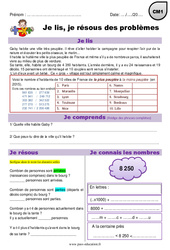 Addition et soustraction - Je lis et je résous des problèmes : Primaire 4 - PDF à imprimer