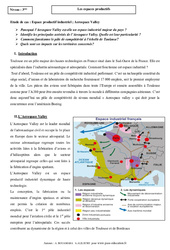 Aerospace Valley - Espace productif industriel - Etude de cas : Secondaire 3 - PDF à imprimer