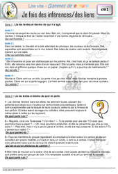 Je fais des inférences - Gamme de lecture : Primaire 4 - PDF à imprimer