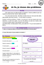 Soustraction, addition, multiplication et masse - Je lis et je résous des problèmes : Primaire 4 - PDF à imprimer