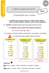 Comment maîtriser la conjugaison de l’imparfait - Cours, Leçon : Primaire 5 - PDF à imprimer