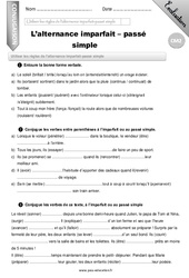 L’alternance imparfait - passé simple - Examen Evaluation - Bilan : Primaire 5 - PDF à imprimer