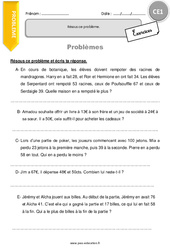 Résous ce problème - Exercices avec correction : Primaire 2 - PDF à imprimer