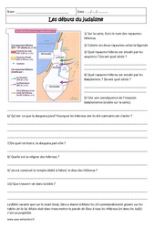 Débuts du judaïsme - Exercices corrigés : Primaire 6 - PDF à imprimer